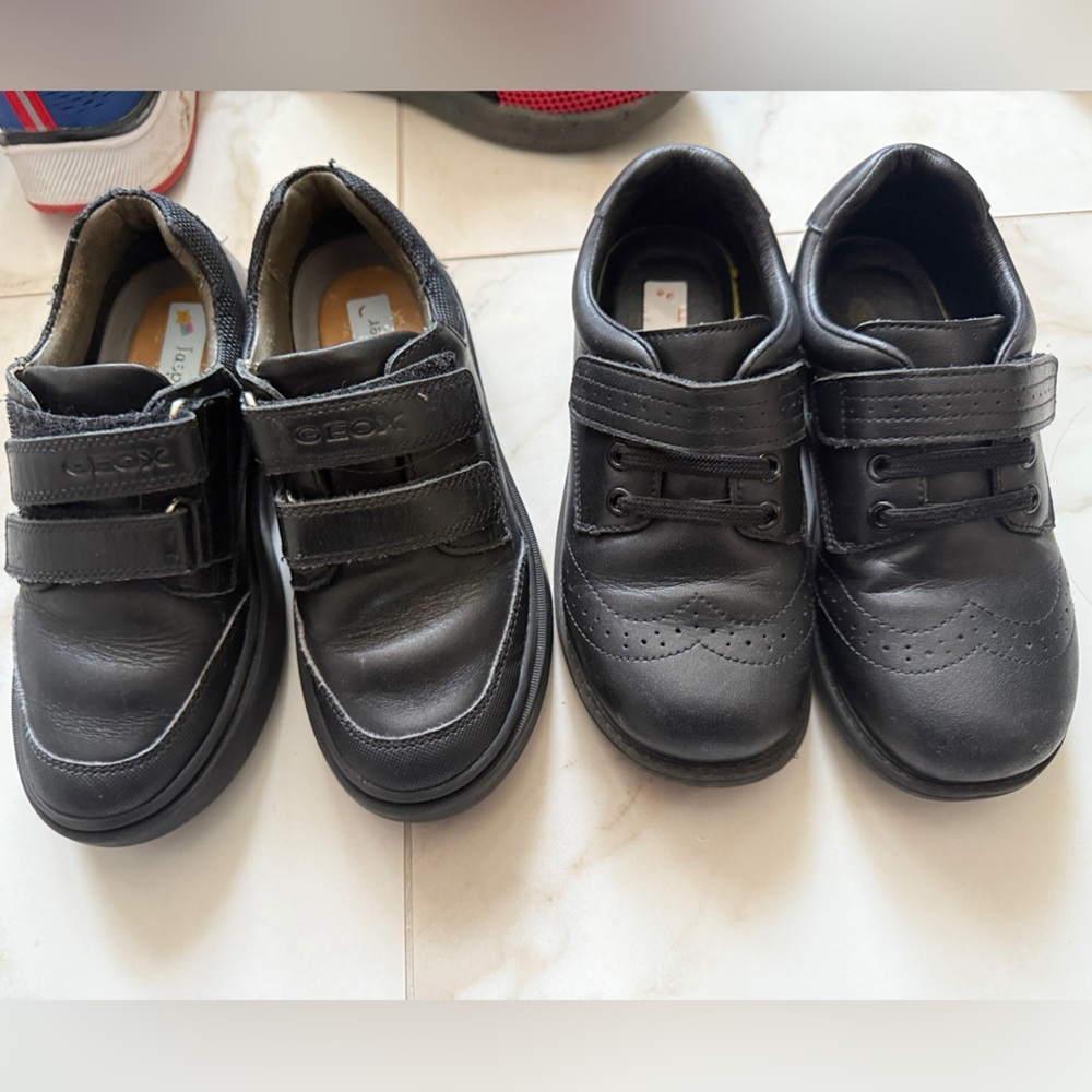 Geox Black Kids Dress Shoes 2 Pairs